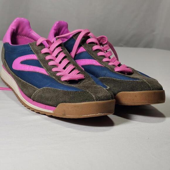 Tretorn Rawlins 2.0 women’s Retro Olive Pink Navy Sneakers size W 7 - Picture 8 of 9